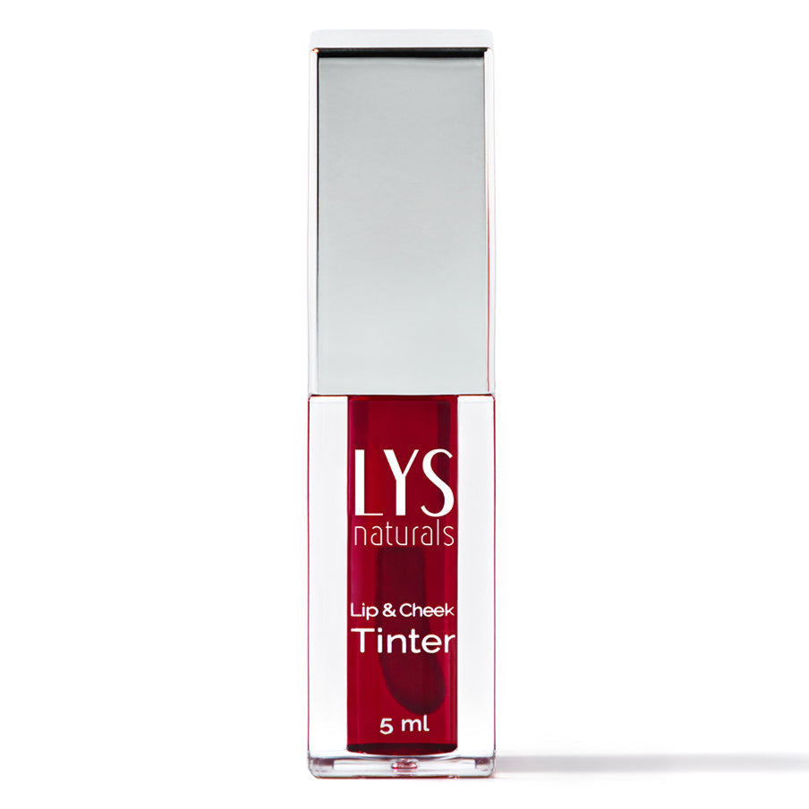 LYS naturals lip and cheek tinter bottle on a white background