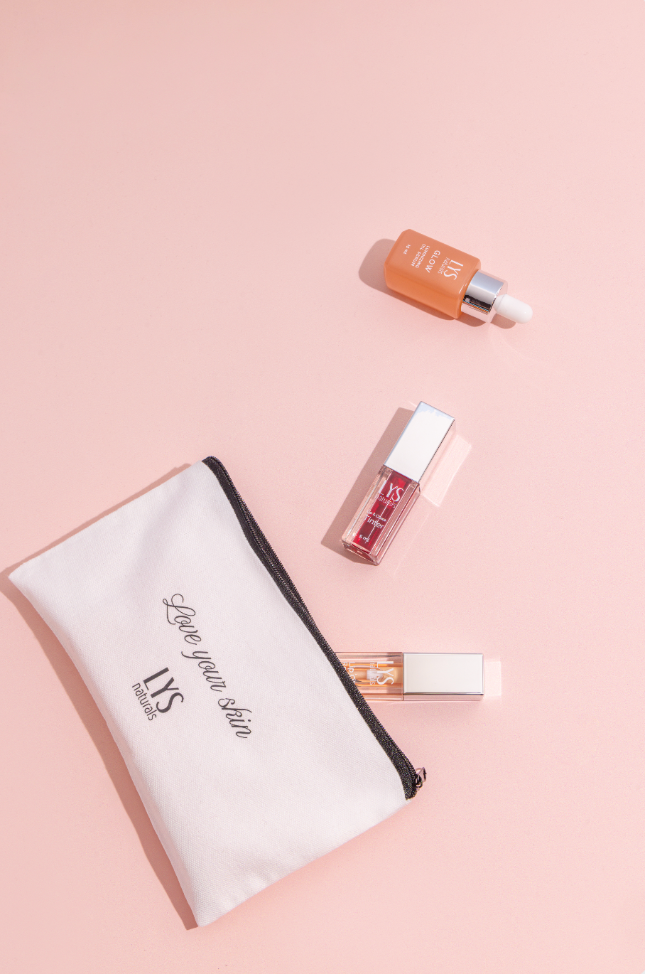 GLOW Face Oil Serum + Lip Tinter + Lip Oil Bundle with FREE LYS Love Your Skin Pouch